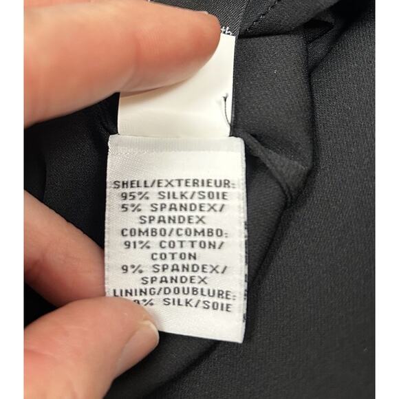 NWOT Diane Von Furstenberg Lucia Lace Trimmed Silk Tunic Top Black Womens 10 - Picture 12 of 13